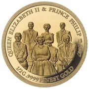 5 Dollars - Elizabeth II Diamond Wedding Anniversary, Cook Islands, 2021 reverse image
