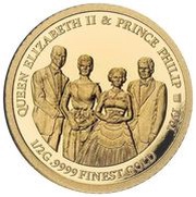 5 Dollars - Elizabeth II Meeting the Kennedys, Cook Islands, 2021 reverse image