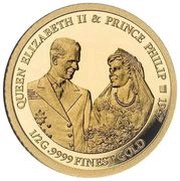 5 Dollars - Elizabeth II Royal Wedding, Cook Islands, 2021 reverse image