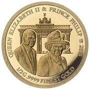 5 Dollars - Elizabeth II Visit to Germany, Cook Islands, 2021 reverse image