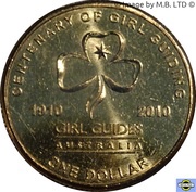 1 Dollar - Elizabeth II 4th Portrait - Girl Guiding, Australia, 2010 reverse image