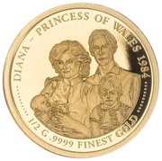5 Dollars - Elizabeth II Birth of Prince Harry, Cook Islands, 2021 reverse image