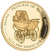 5 Dollars - Elizabeth II Princess Diana's Birth, Cook Islands, 2021 reverse image
