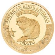5 Dollars - Elizabeth II Beaver, Cook Islands, 2021 reverse image