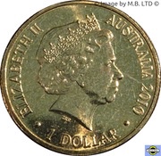 1 Dollar - Elizabeth II 4th Portrait - Year of the Tiger obverse image