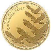5 Dollars - Elizabeth II Quintuple Eagle, Cook Islands, 2021 reverse image