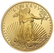 5 Dollars - Elizabeth II St. Gaudens Double Eagle, Cook Islands, 2021-2023 reverse image