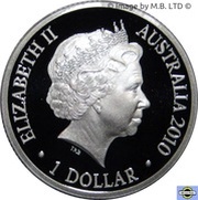 1 Dollar - Elizabeth II 4th Portrait - Year of the Tiger - Silver Proof obverse image