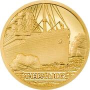 5 Dollars - Elizabeth II Titanic, Cook Islands, 2022 reverse image