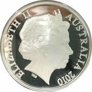 1 Dollar - Elizabeth II 4th Portrait - Silver Kangaroo obverse image
