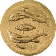 5 Dollars - Elizabeth II Dolphins and Tuna Cyzicus, Cook Islands, 2022 reverse image