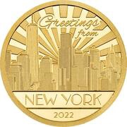 5 Dollars - Elizabeth II New York, Cook Islands, 2022 reverse image