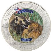 5 Dollars - Elizabeth II Badger, Cook Islands, 2022 reverse image