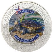 5 Dollars - Elizabeth II Diamondback Terrapin, Cook Islands, 2022 reverse image