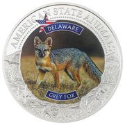 5 Dollars - Elizabeth II Grey Fox, Cook Islands, 2022 reverse image
