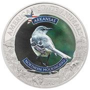 5 Dollars - Elizabeth II Northern Mockingbird, Cook Islands, 2022 reverse image