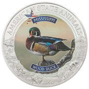 5 Dollars - Elizabeth II Wood Duck, Cook Islands, 2022 reverse image