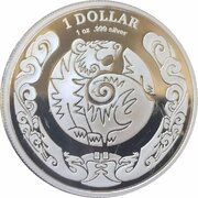 1 Dollar - Elizabeth II 4th Portrait - Lunar Year of the Tiger, Australia, 2010 reverse image
