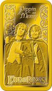 5 Dollars - Elizabeth II Pippin and Merry, Cook Islands, 2022 reverse image