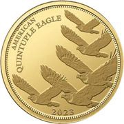 5 Dollars - Elizabeth II Quintuple Eagle, Cook Islands, 2022-2023 reverse image