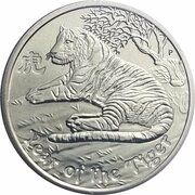 1 Dollar - Elizabeth II 4th Portrait - Year of the Tiger, Australia, 2010 reverse image