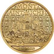 5 Dollars - Elizabeth II Posthumous; Mont-Saint-Michel, Cook Islands, 2023 reverse image