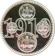1 Dollar - Elizabeth II 4th Portrait - Centenary of Australian Silver Coinage, Australia, 2010 reverse image