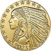 5 Dollars - Charles III Indian Princess, Cook Islands, 2023 reverse image