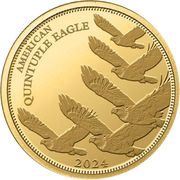 5 Dollars - Charles III Quintuple Eagle, Cook Islands, 2024 reverse image