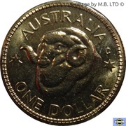 1 Dollar - Elizabeth II 4th Portrait - Ram's Head, Australia, 2011 reverse image
