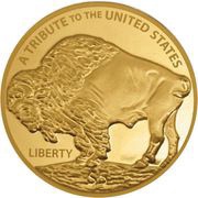 5 Dollars - Charles III U.S. Buffalo gold, Cook Islands, 2024 reverse image