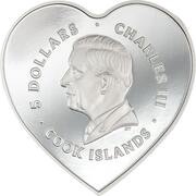 5 Dollars - Charles III Roses obverse image