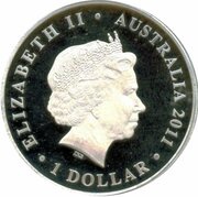 1 Dollar - Elizabeth II 4th Portrait - Centenary of Australian Bronze Coinage obverse image