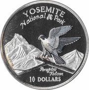 10 Dollars - Elizabeth II Yosemite National Park, Cook Islands, 1997 reverse image