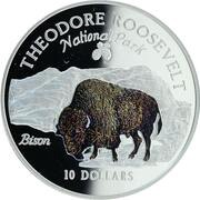 10 Dollars - Elizabeth II Theodore Roosevelt National Park, Cook Islands, 1997 reverse image