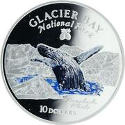 10 Dollars - Elizabeth II Glacier Bay, Cook Islands, 1997 reverse image
