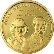 10 Dollars - Elizabeth II Royal Wedding, Cook Islands, 2005 reverse image