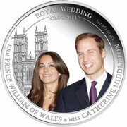 1 Dollar - Elizabeth II 4th Portrait - Royal Wedding - Silver Proof, Australia, 2011 reverse image