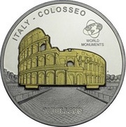 10 Dollars - Elizabeth II Colosseo, Cook Islands, 2007 reverse image