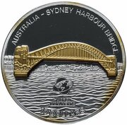 10 Dollars - Elizabeth II Sydney Harbor Bridge, Cook Islands, 2007 reverse image