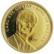 10 Dollars - Elizabeth II Carl XVI Gustaf, Cook Islands, 2007 reverse image