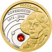 10 Dollars - Elizabeth II Nicolaus Copernicus, Cook Islands, 2008 reverse image