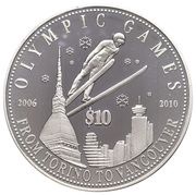10 Dollars - Elizabeth II Vancouver Olympic Games 2008, Cook Islands, 2008 reverse image