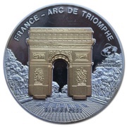 10 Dollars - Elizabeth II Arc de Triomphe, Cook Islands, 2009 reverse image