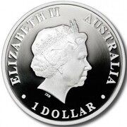 1 Dollar - Elizabeth II 4th Portrait - Dingo Dreaming obverse image