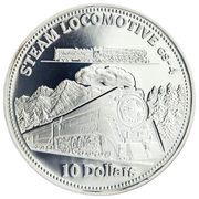 10 Dollars - Elizabeth II Steam Locomotive GS4, Cook Islands, 2009 reverse image