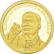 10 Dollars - Elizabeth II Martin Luther King, Cook Islands, 2010 reverse image