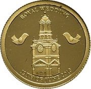 10 Dollars - Elizabeth II Royal Wedding, Cook Islands, 2010 reverse image