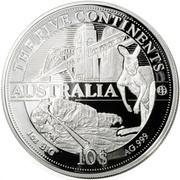 10 Dollars - Elizabeth II Australia, Cook Islands, 2011 reverse image