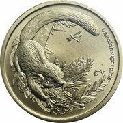 1 Dollar - Elizabeth II 4th Portrait - Bush Babies - Sugar Glider, Australia, 2011 reverse image